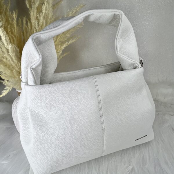 Valge pehme käekott